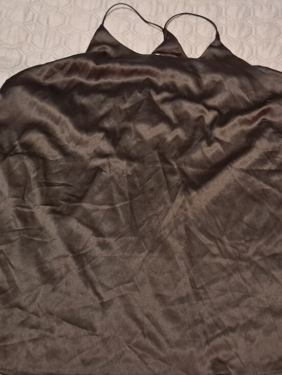 She + Sky Tops - Womens Black Satin-Look Camisole Top - Classic Minimal Style 2XL